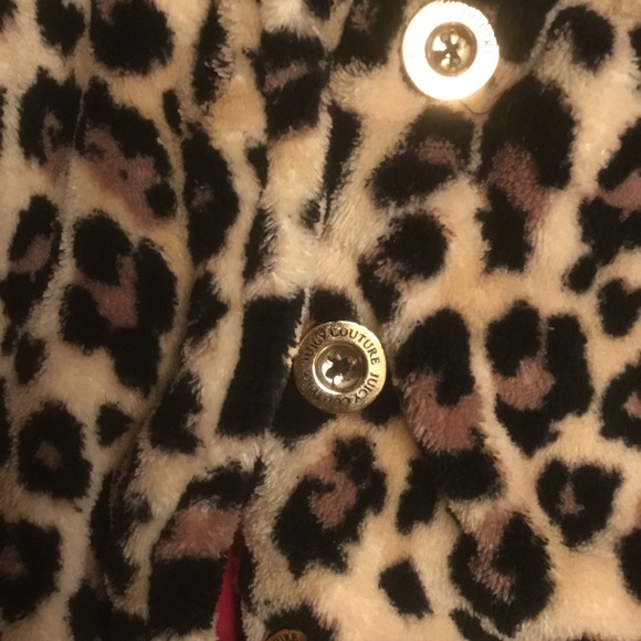 Juicy Couture baby girl leopard print hooded bunting snowsuit pink trim 6-9 mo - Picture 4 of 11